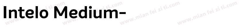 Intelo Medium字体转换